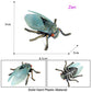 JOKFEICE Animal Figures 3 pcs Realistic Plastic Golden Cicada Family Action Model Science Project, Learning Educational Toys, Birthday Gift, Cake