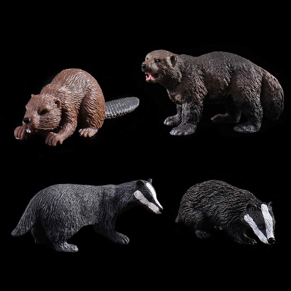 HOMNIVE Rainforest Figures for Kids, 7 pcs Plastic Realistic Animal Figurines, Small Animals Cake Topper, Learning Educational Toys for Christmas