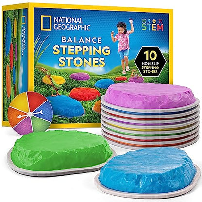 National Geographic 10-Piece Balance Stepping Stones Set for Kids