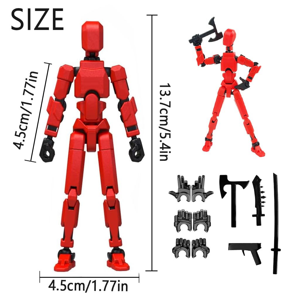 Rugwun Assembly Completed-Titan 13 Action Figure, Upgrade T-Robot 13 Action Figures, New Dummy Robot 13, 3D Printed Multi Action Figure Set,Creative