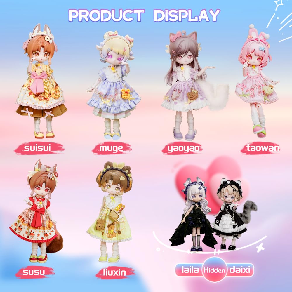 1/12 BJD Doll OB11 Size Action Figures Collectable Gifts (Single Box)