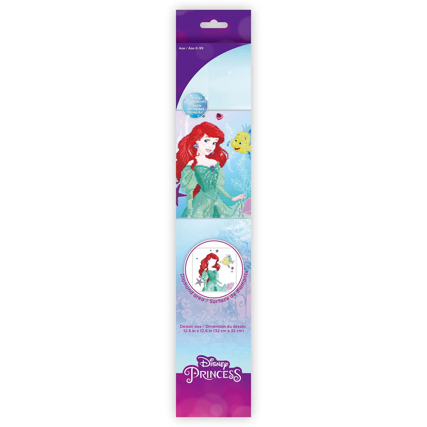 Diamond Dotz Disney Ariel Spirited The Little Mermaid Diamond Painting Kits for Adults - Diamond Art Kits a Relaxing Creative Craft Kit with Dotz Gems