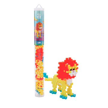 PLUS PLUS Lion - 3D Animal Figure Building Block Set Tube, Mini Interlocking Puzzle Pieces - Fun Stem Toys for Kids
