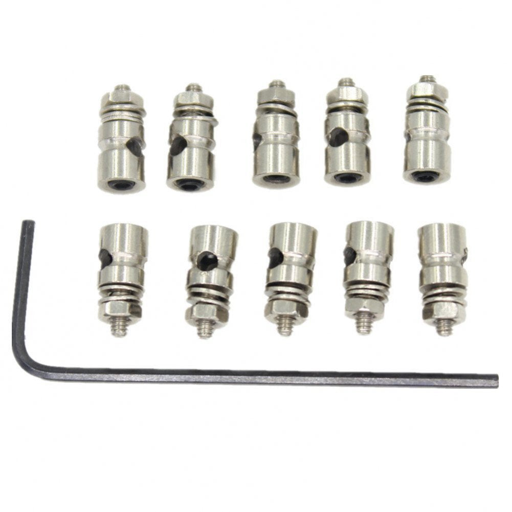 Hobbypark 25-Pack Adjustable D2.1mm Pushrod Connector Linkage Stoppers RC Model Airplane Replacement