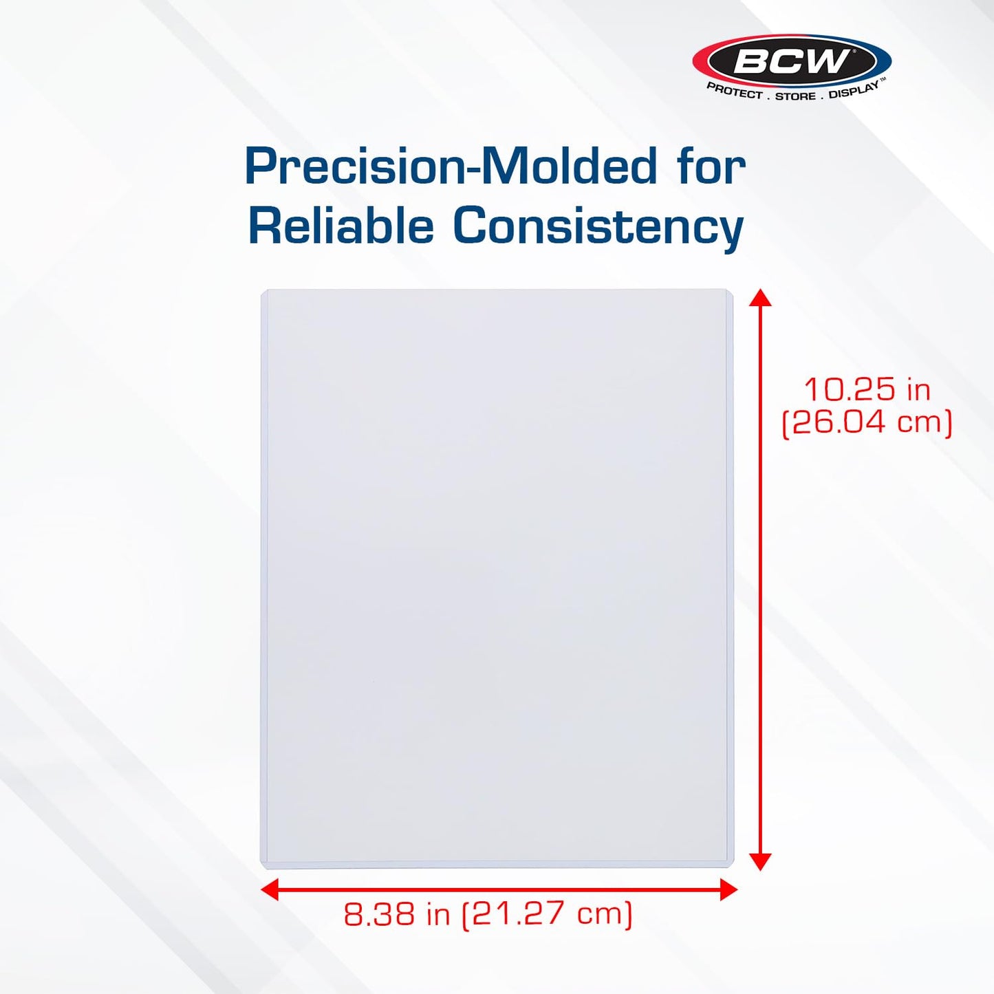 BCW 8x10 Toploader Holder - 25 Count | Rigid PVC, Non-Toxic, Crystal Clear Photocard Sleeves| 8x10 Plastic Sleeves for Prints | Hard Plastic Top