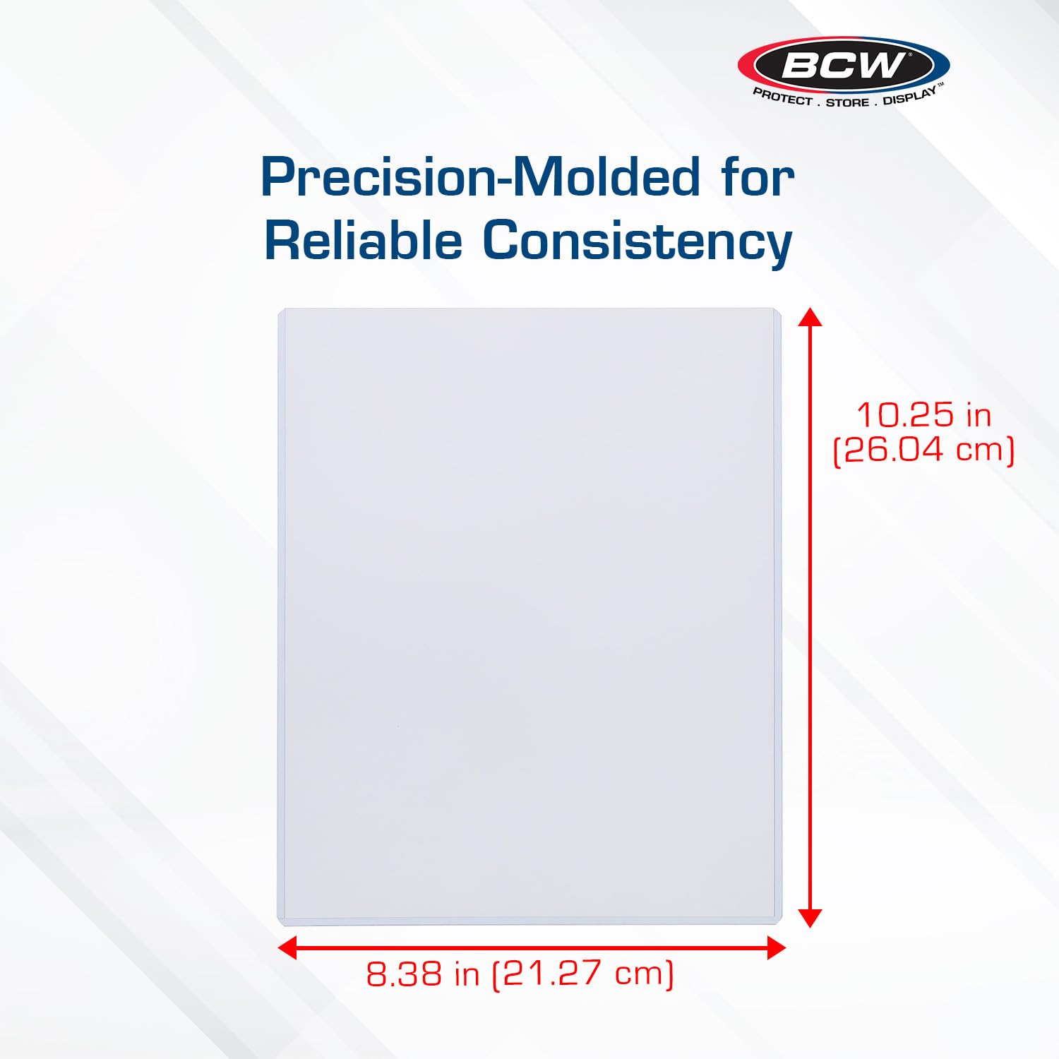 BCW 8x10 Toploader Holder - 25 Count | Rigid PVC, Non-Toxic, Crystal Clear Photocard Sleeves| 8x10 Plastic Sleeves for Prints | Hard Plastic Top