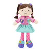Linzy 15" Learn to Dress Stuffed Doll with Pink Jacket, Educational Montessori Doll for Toddlers, Soft Buckle Toy Gifts for 2 Year Old Girls