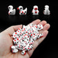 NORXUAZE 40Pcs Casino Mini Resin Duck Figurines - Tiny Playing Card Ducks Small Resin Animals for Terrarium Decor, Fairy Garden, Aquarium, Cake