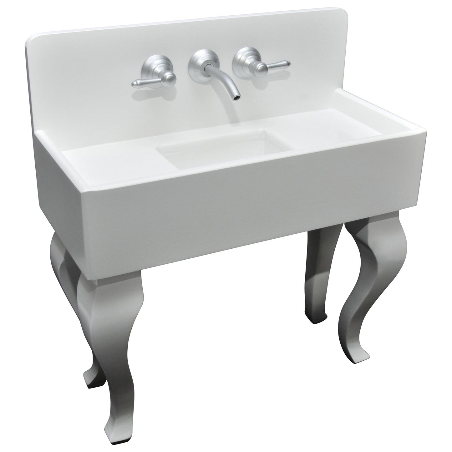 The Queen's Treasures 18 Inch Doll Furniture, Farmhouse Sink for Doll Kitchens Featuring Moving Knobs, Compatible with American Girl Kitchen Furniture