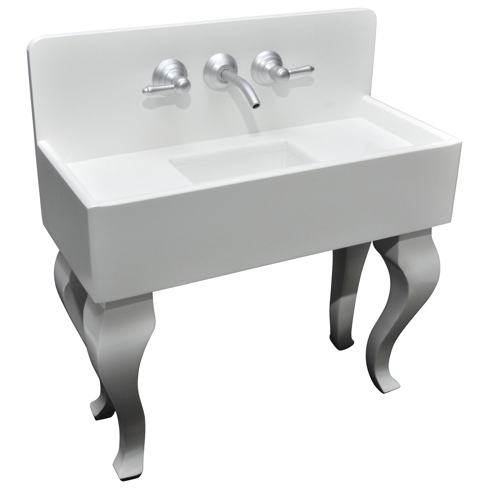 The Queen's Treasures 18 Inch Doll Furniture, Farmhouse Sink for Doll Kitchens Featuring Moving Knobs, Compatible with American Girl Kitchen Furniture
