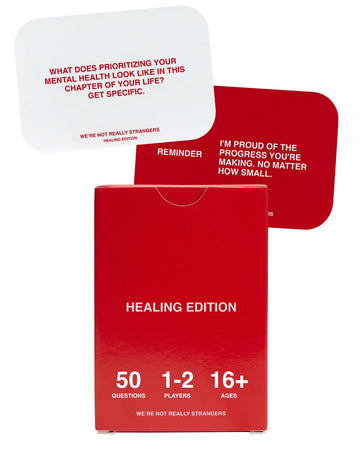 WE'RE NOT REALLY STRANGERS Healing Edition Card Game - 50 Introspective Conversation Cards for Self Love & Emotional Growth - for Singles, Couples