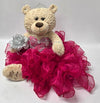 KINNEX COLLECTIONS SINCE 1997 20" Quince Anos Quinceanera Last Doll Teddy Bear with Dress (Centerpiece) ~ ARC16832-9R (Fushia)