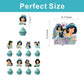 25Pcs Princess Jasmine Cake Decorations with 24pcs Cupcake Toppers 1pcs Cake Topper for Girls Birthday Party Supplies