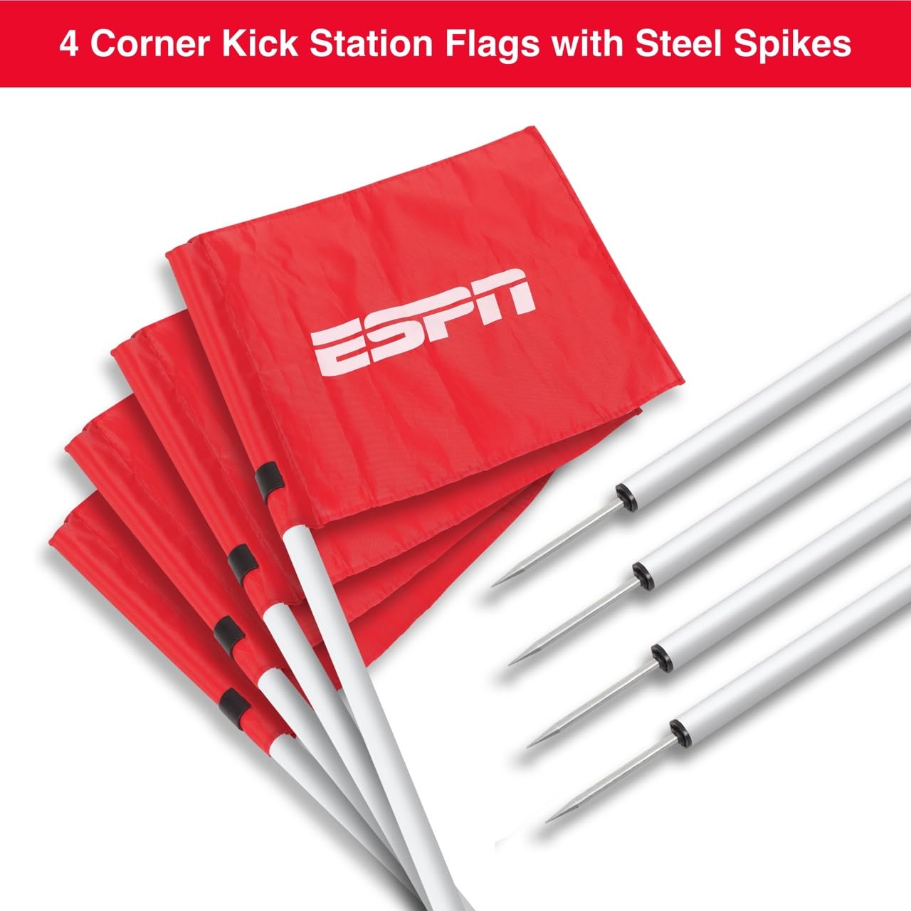 ESPN Soccer Stadium Experience for Kids Includes 2 Nets, Ball, and Youth Soccer Training Equipment, Ideal for Outdoor Games