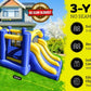 Island Hopper Racing Slide and Slam Inflatable Bounce House - Dual Slides, Climbing Wall & Basketball Hoop for Fun - Jumper with Durable PVC Build