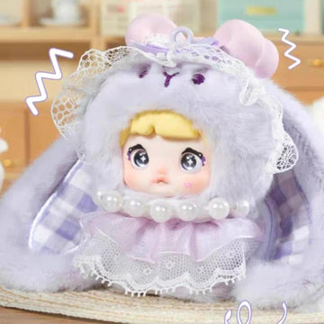 Rlvgqu Nommi Baby-Sweetheart Bunny Series Box Anime Figures Pendant Cute Plush Doll Stuffed Mystery Collectible Toys Valentien Gift Random 1Pc