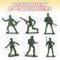 ArtCreativity Little Green Army Men Toy Soldiers, Bulk Pack of 144 Military Toys Figurines, Plastic Army Guys Playset, Action Figures in Assorted
