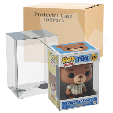100 Pack Clear Protectors Case Compatible with Funko Pop Protector Case for 4 Inch Figures Collectibles Heavy Duty Crystal Plastic Protector Cases