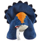 Plush Nasutoceratops Dinosaur Inspired by Jurassic World Dominion ~ Makes Dinosaur Roaring Sound ~ Blue and Orange ~ Approximately 9" Long ~