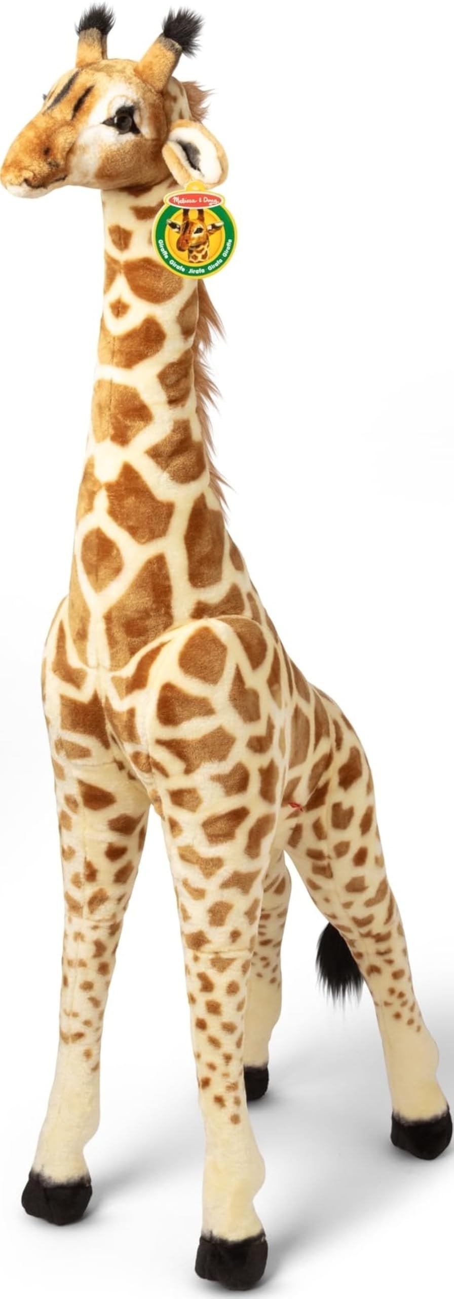 Melissa & Doug Giant Giraffe Stuffed Animal, Lifelike Plush Toy Stands Over 4-Feet Tall, Surface Washable Pretend Play Toddler Toys for Girls & Boys