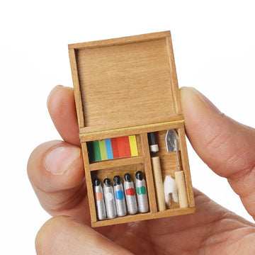 Odoria 1/12 Miniature Paint Box Dollhouse Decoration Accessories
