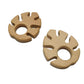 2pcs Natural Wooden Leaf Montessori Toys Pendant Beech Wood Animal Shape Children Toy Show Gift Play Gym for Handmade Home Decoration Craft (Banana