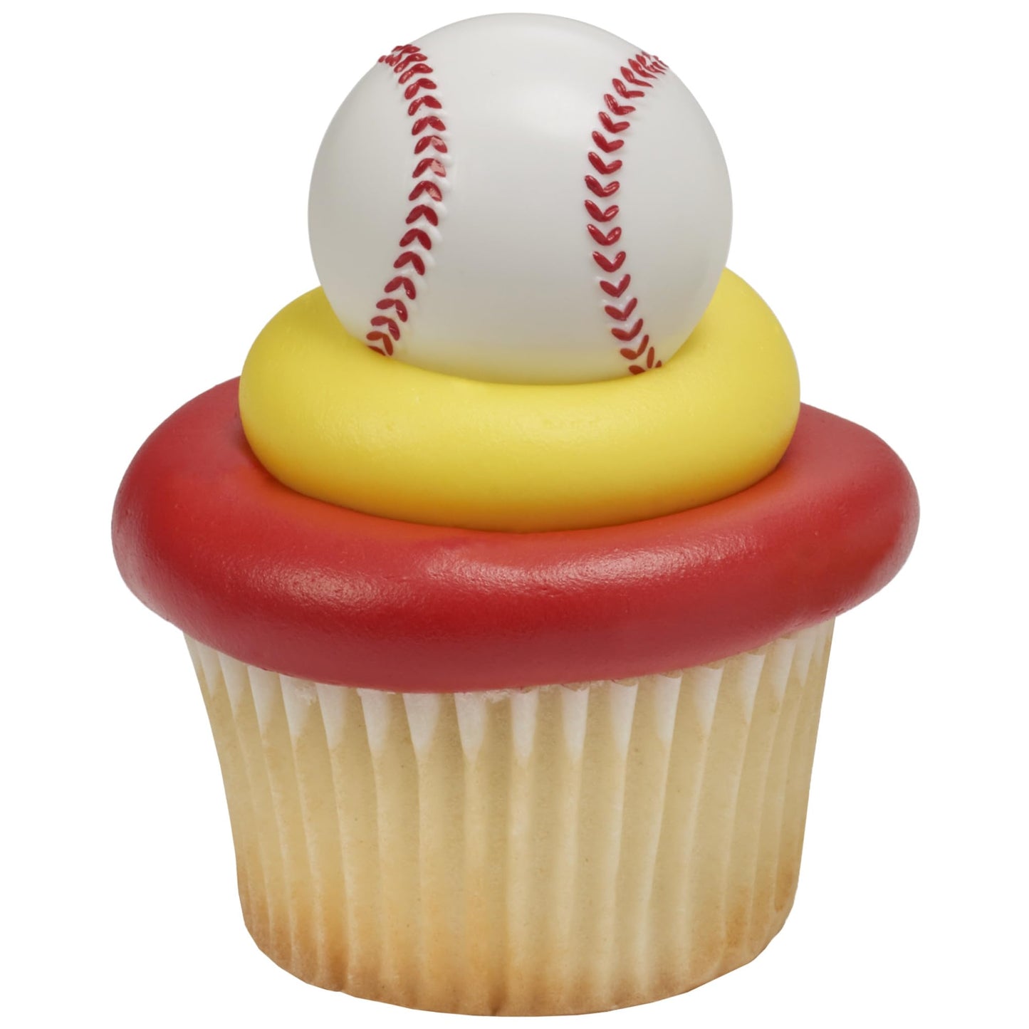 DecoPac Baseball Rings, Cupcake Decorations, Baseball Cupcake Toppers, Food Safe - 24 Pack