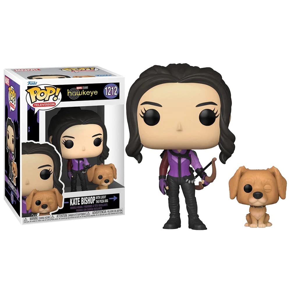 Funko Pop! & Buddy Marvel: Hawkeye - Kate Bishop with Lucky Pizza Dog Vinyl Bobblehead