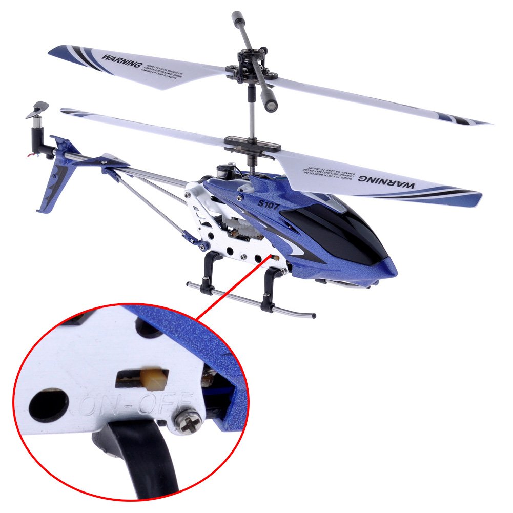Syma S107G 3 Channel RC Helicopter with Gyro, Blue