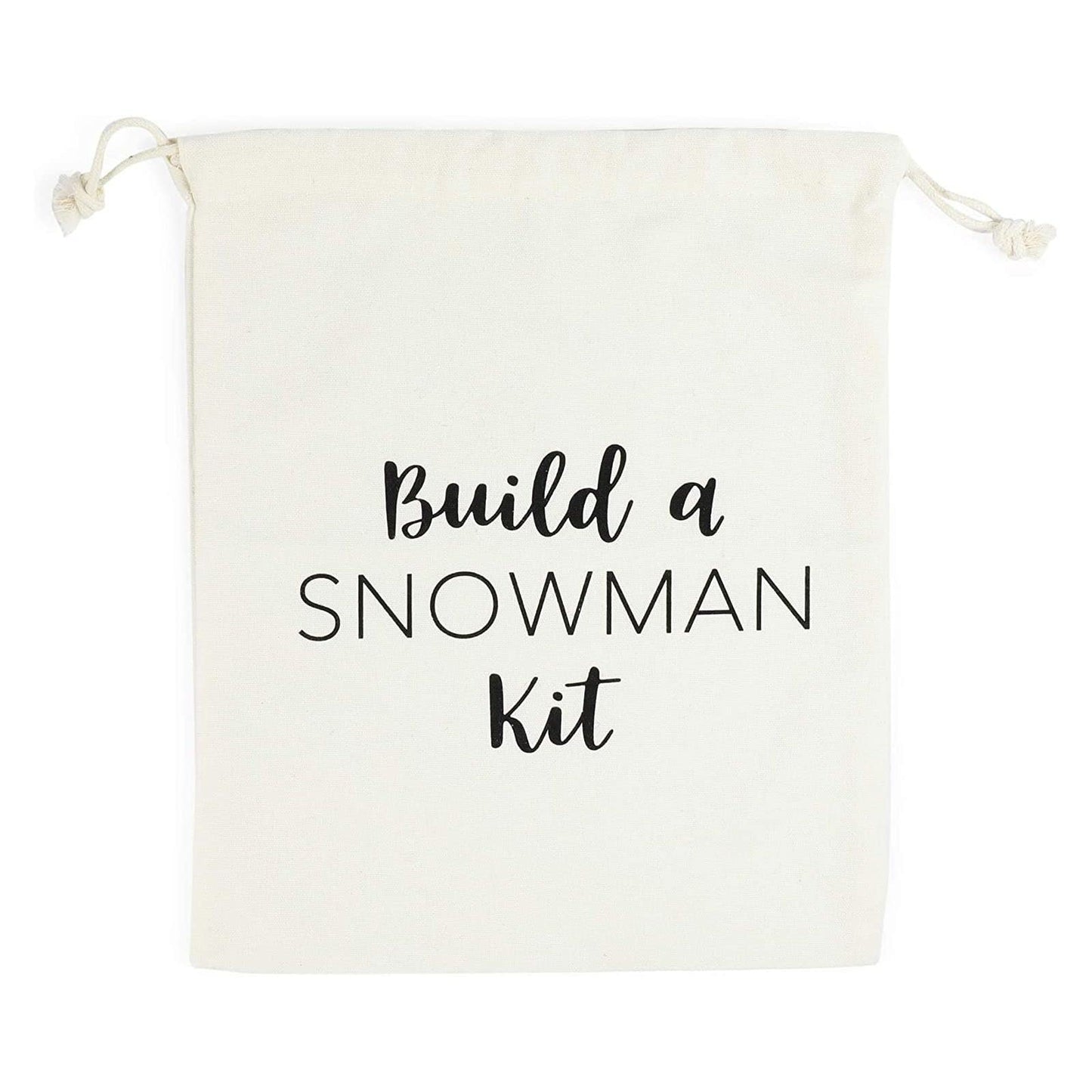 Blue Panda Build a Snowman Kit Outdoor - Multicolor Drawstring Bag, 11.5 x 9.5 in - Outdoor Snowman Kit for Kids & Adults with Hat, Scarf, Carrot
