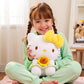 AlphaDesignLuxe 13? Kitty Plush Toy - Kawaii Cat Stuffed Animal with Yellow Bow & Sunflower, Soft Plush Doll Gift for Kids, Teens & Collectors