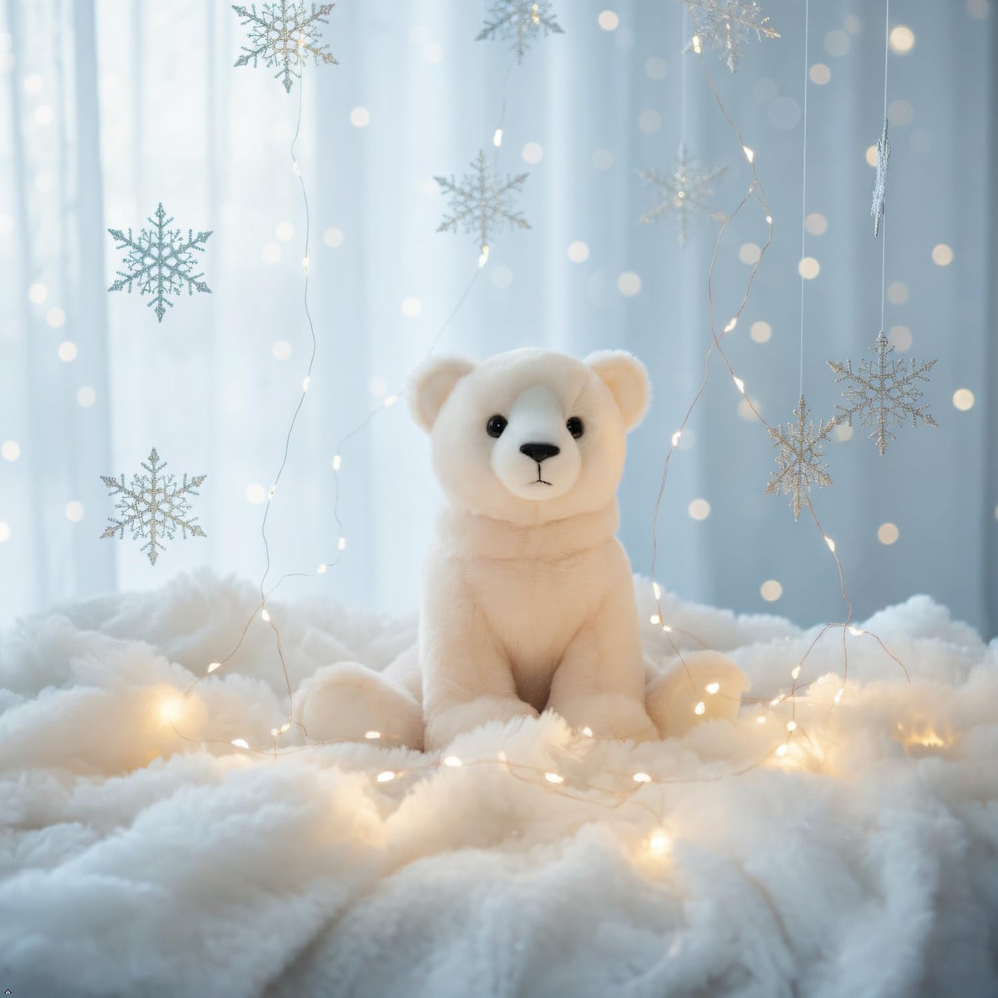 The Petting Zoo Polar Bear Stuffed Animal, Gifts for Kids, Wild Onez Zoo Animals, Polar Bear Plush Toy 12 inches