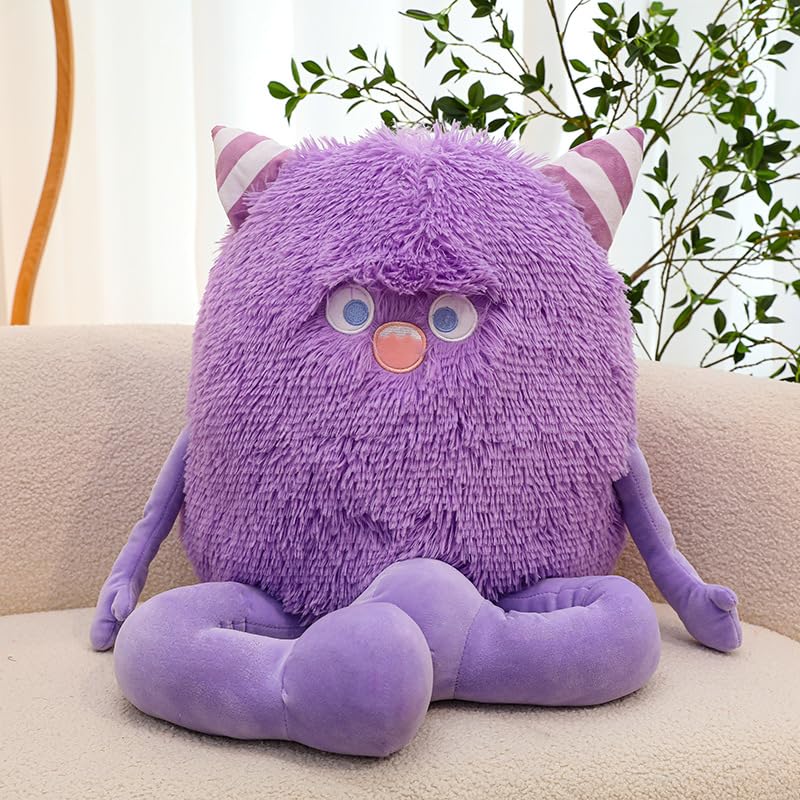 Arkdorz Cute Monster Plush Toy,12.6''Soft Monster Stuffed Animal Plush Pillow Gifts for Kids Boys Girls (Purple)