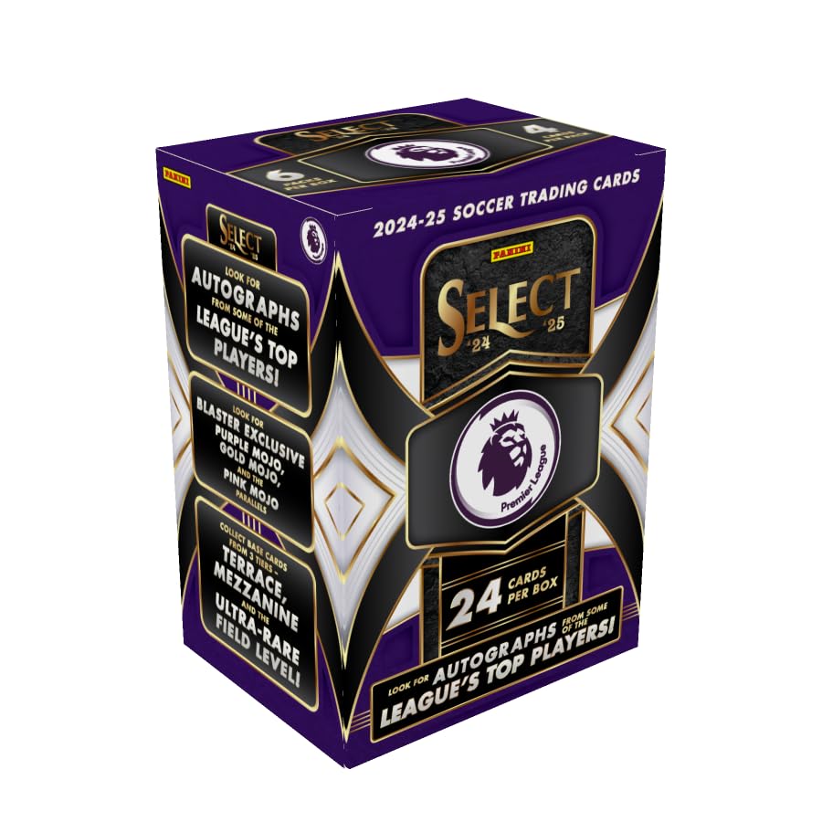 2024-25 Panini Select English Premier League Blaster Box - EPL Soccer Trading Cards - Blaster-Exclusive Parallels, Rookies & Inserts - Official Panini