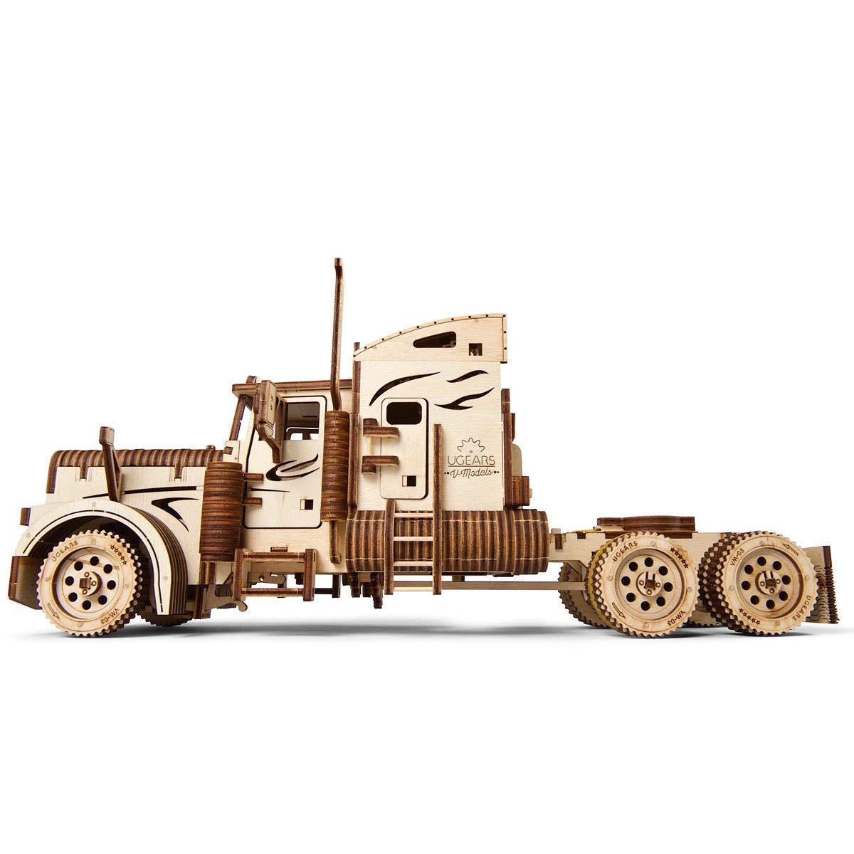 UGEARS Models 3-D Wooden Puzzle - Mechanical Heavy Boy Truck VM-03 Wooden Model Kit for Adults and Teens
