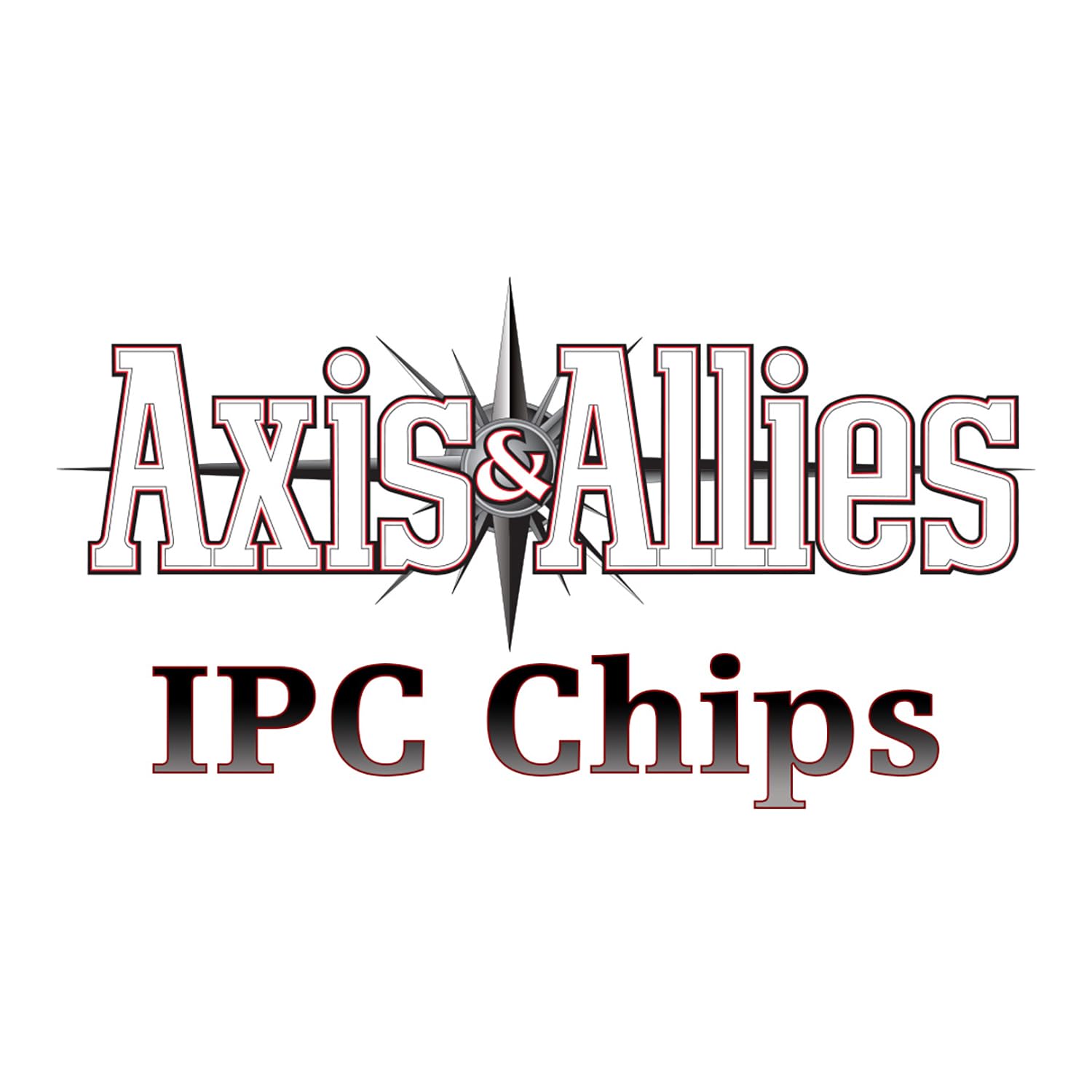Renegade Game Studios Axis & Allies IPC Chips - 75 Weighted Tokens, 1-5-10 Denominations, Storage Tray