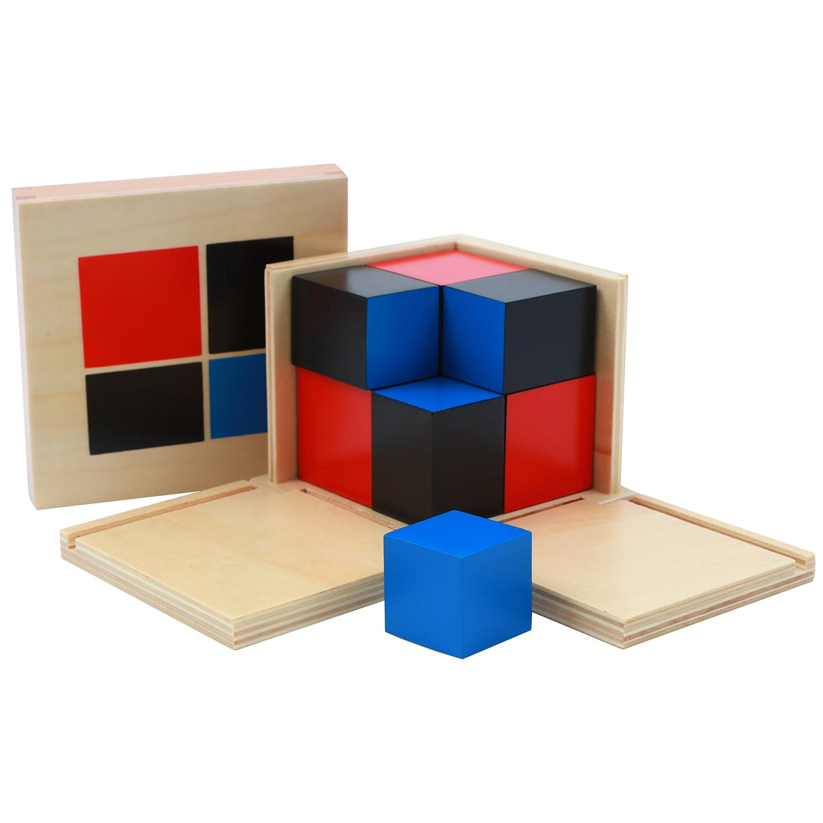 Adena Montessori Binomial Cube Sensorial Toy, 3y+
