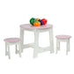 Olivia's Little World - Princess Table and 2 Chairs Set (White) | Wooden 18 inch Doll Furniture