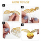 Qhinaster 103 Pcs Wizard Party Chocolate Decoration include 50Pcs Wings Wafer Cupcake Toppers 3 PCS Gold Goal Posts and 50Pcs Glue Point for Them