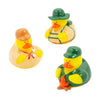 Fun Express Camping Rubber Ducks 12 Pack - Mini Ducks Party Favors for Kids Birthday | Bulk Toys Treasure Box Prizes for Classroom | Rubber Duckies
