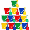 Holady 12 Pack 5'' Inch Sand Beach Buckets Pail with Beach Shovels,Sand Bucket Water Bucket for Beach Fun Great Summer Party Accessory