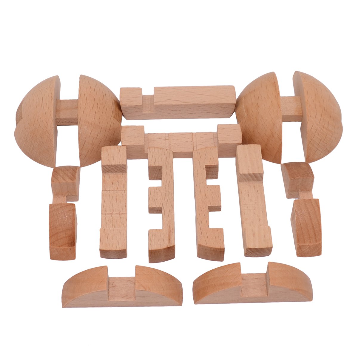 KINGOU Wooden Sphere Puzzle Brain Teaser Toy for Kids and Adults