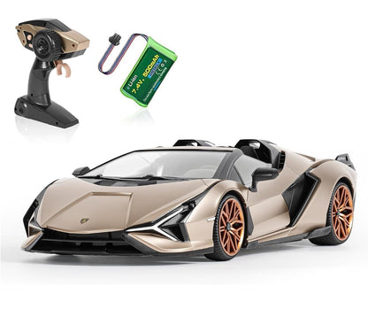 MIEBELY Lamborghini Remote Control Car, 1:16 Scale Lambo Toy Car 7.4V 500mAh Officially Licensed 12Km/h Rc Cars with Led Light 2.4Ghz Model Car