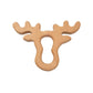 2pcs Natural Wooden Antlers Montessori Toy Pendant Pure Natural Beech Wood Animal Shape Toys for Handmade Necklace/Bracelet (Antlers 2pcs)
