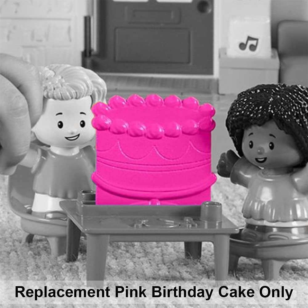 Replacement Part for Fisher-Price Little People Friends Together Play House - HBY89 ~ Replacement Pretend Pink Birthday Cake
