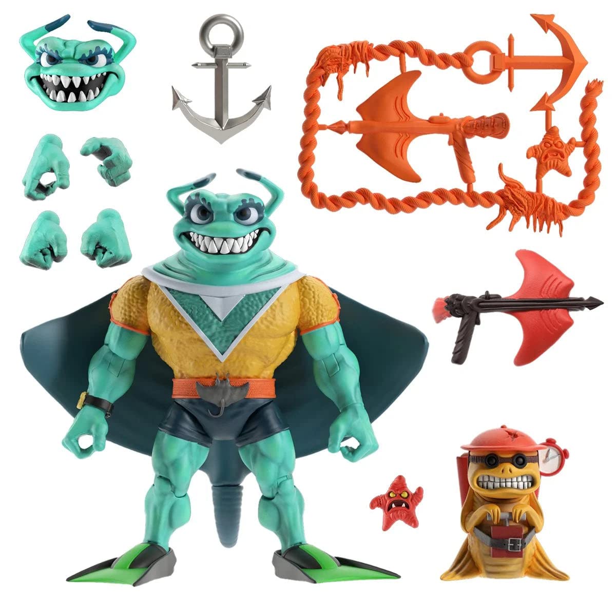 Super7 ULTIMATES! Teenage Mutant Ninja Turtles Ray Fillet - 7" TMNT Action Figure with Accessories Classic Cartoon Collectibles and Retro Toys