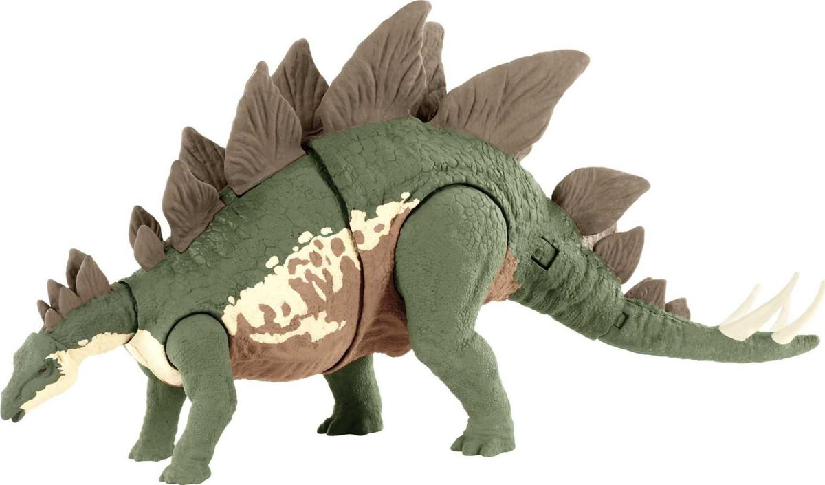Mattel Jurassic World Toys Camp Cretaceous Mega Destroyers Stegosaurus Dinosaur Action Figure, Toy Gift with Movable Joints, Attack and Breakout