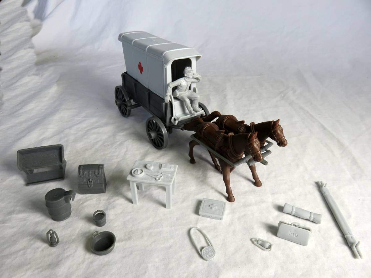 Classic Toy Soldiers, Inc Marx, American Civil War Confederate Ambulance Wagon