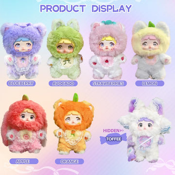 XiDonDon Nommi Interesting Fruit Series Cute Vinyl Face Doll Random Design Action Figures Collectible Toys Home Decorations (Single Box)