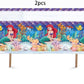 Little Mermaid Tablecloth, 2pcs Rectangular Plastic Table Cover, 70'' x 42'', Waterproof Birthday Party Supplies Decorations (2 Pack Blue Pink) 1